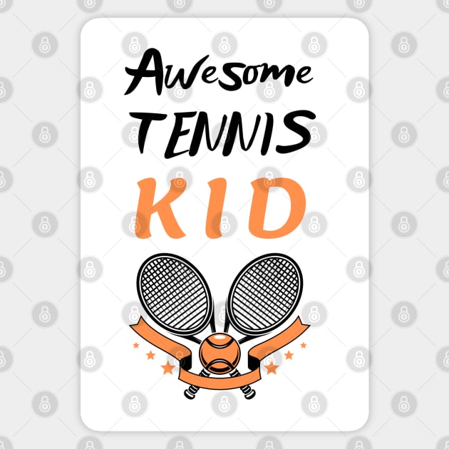 US Open Tennis Kid Racket and Ball Sticker by TopTennisMerch